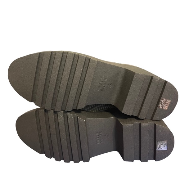 Eileen Fisher Dark Brown Neutral Textured Knit Bootie Boot sz 10 (Runs Small ) - Picture 6 of 8